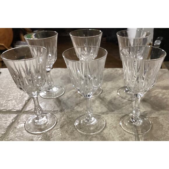 (6) Lead? Crystal Wine Glasses ~ 7” - Picture 4 of 7